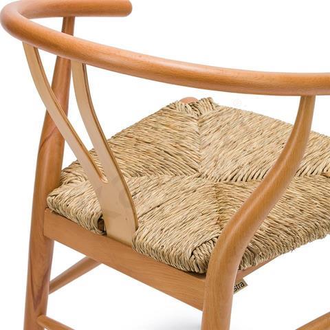 Kastra Wishbone Hasırlı Sandalye - Naturel 