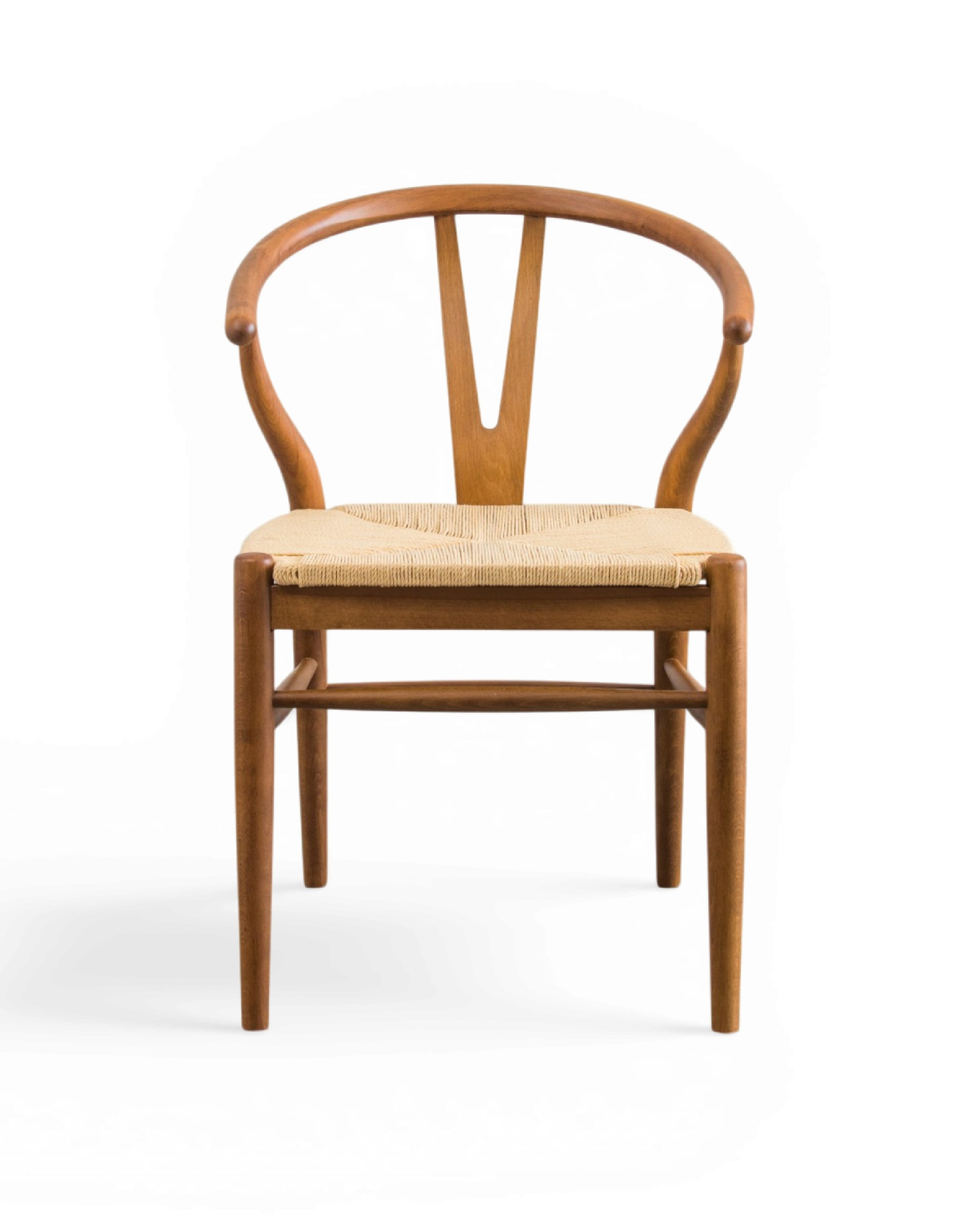 Kastra Wishbone İp Hasır Sandalye - Ceviz 