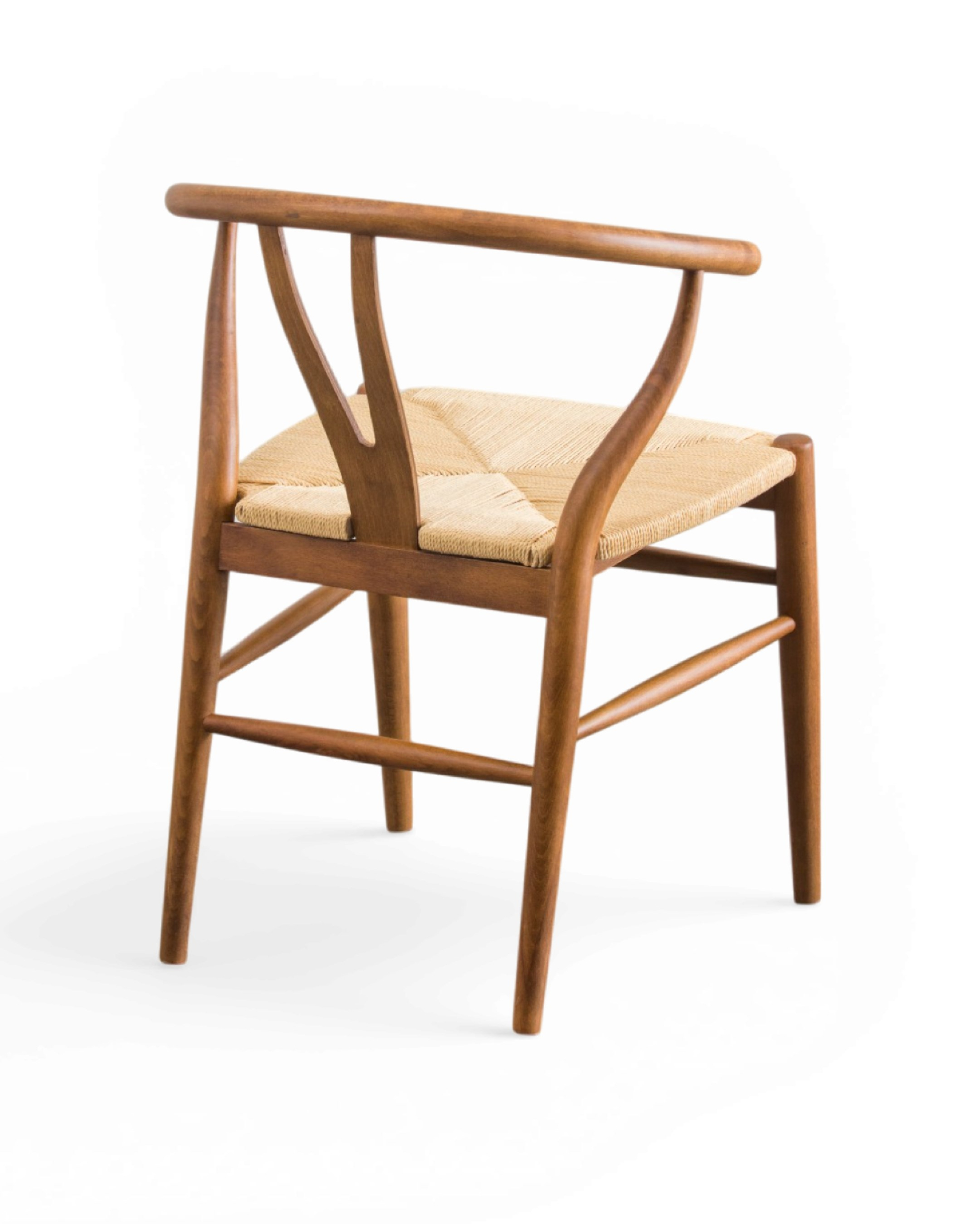 Kastra Wishbone İp Hasır Sandalye - Ceviz 