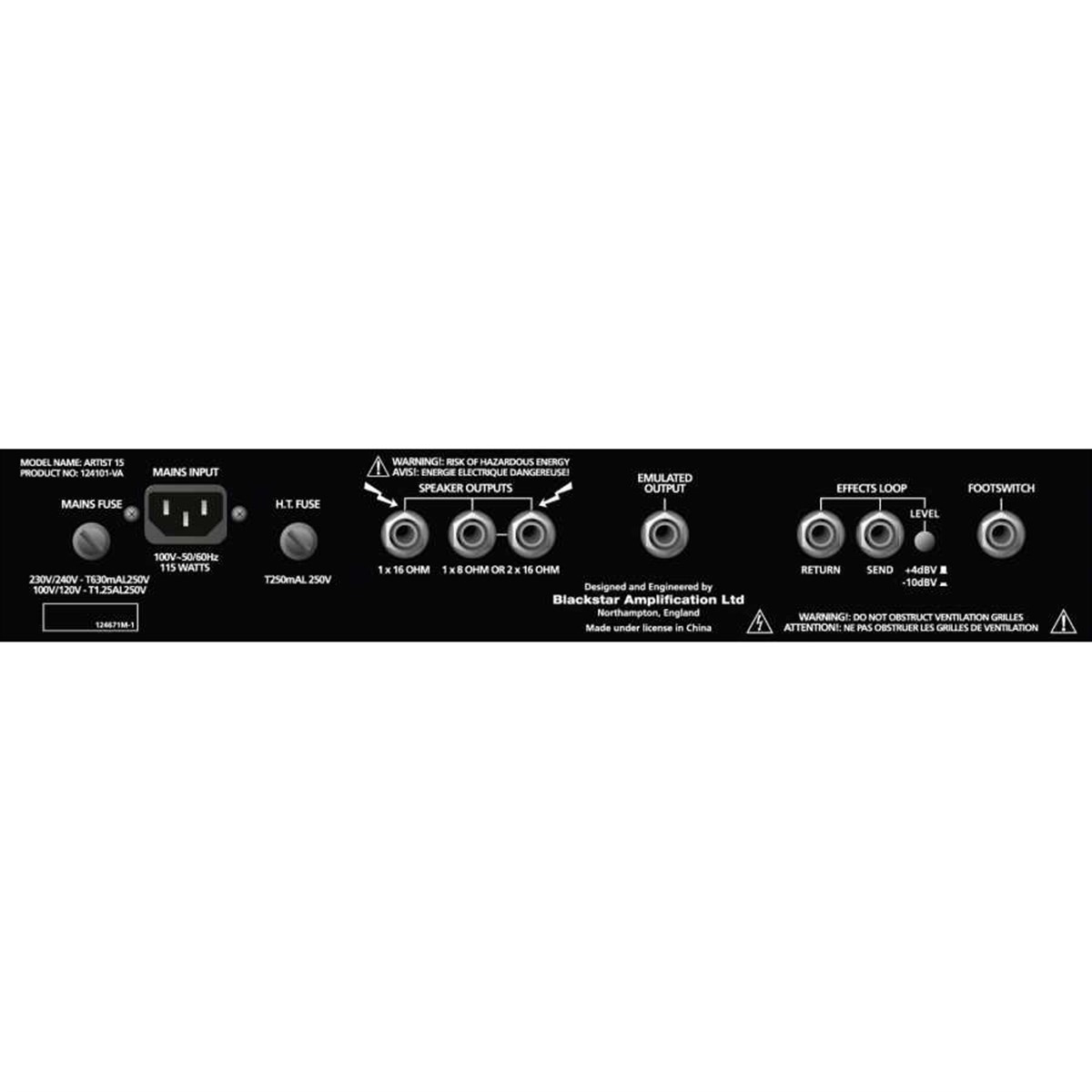Blackstar Artist 15 Kombo Elektro Gitar Amfi