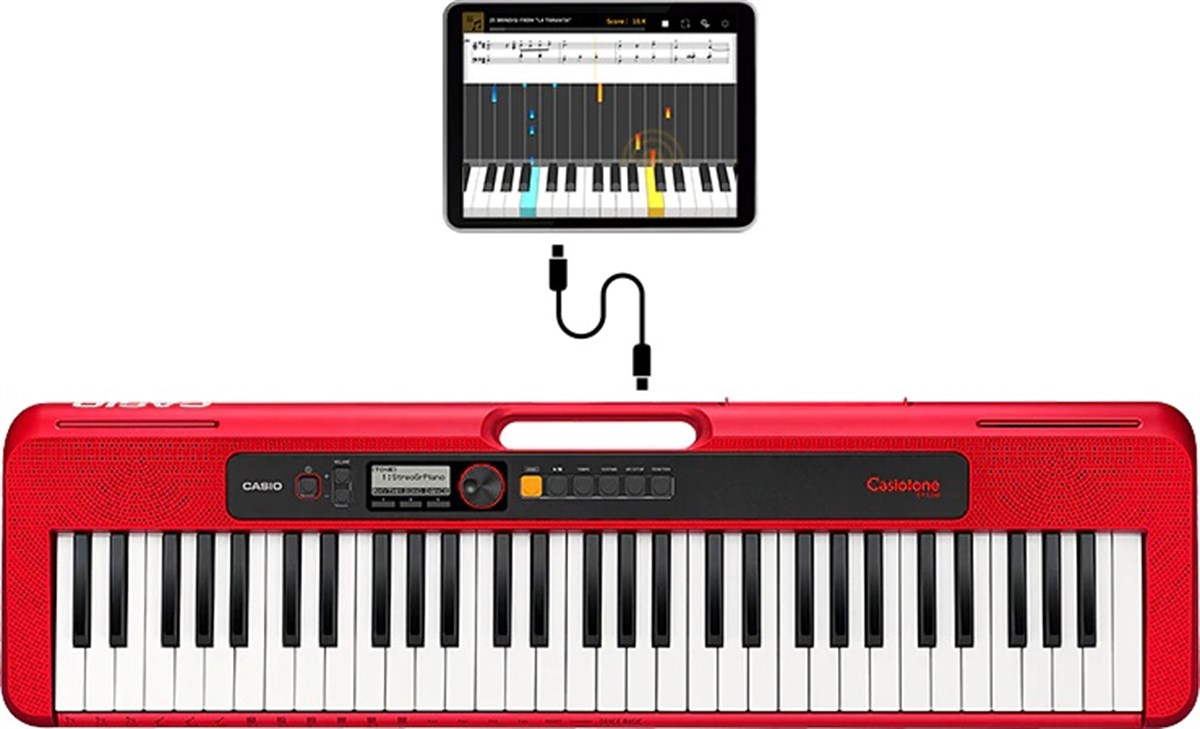 Casio Casiotone CT-S200RDC2 61 Tuşlu Org (Kırmızı)
