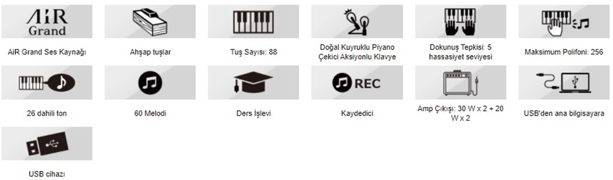 Casio GP-310WE Celviano Grand Hybrid Dijital Piyano (Beyaz)