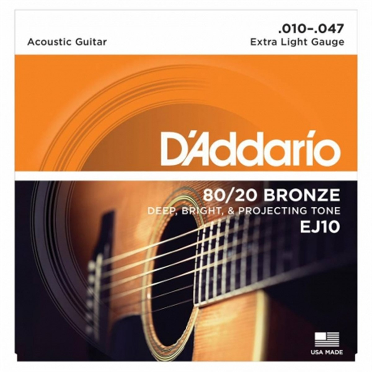 DADDARIO EJ10 80/20 Bronze Akustik Gitar Teli (10-47)