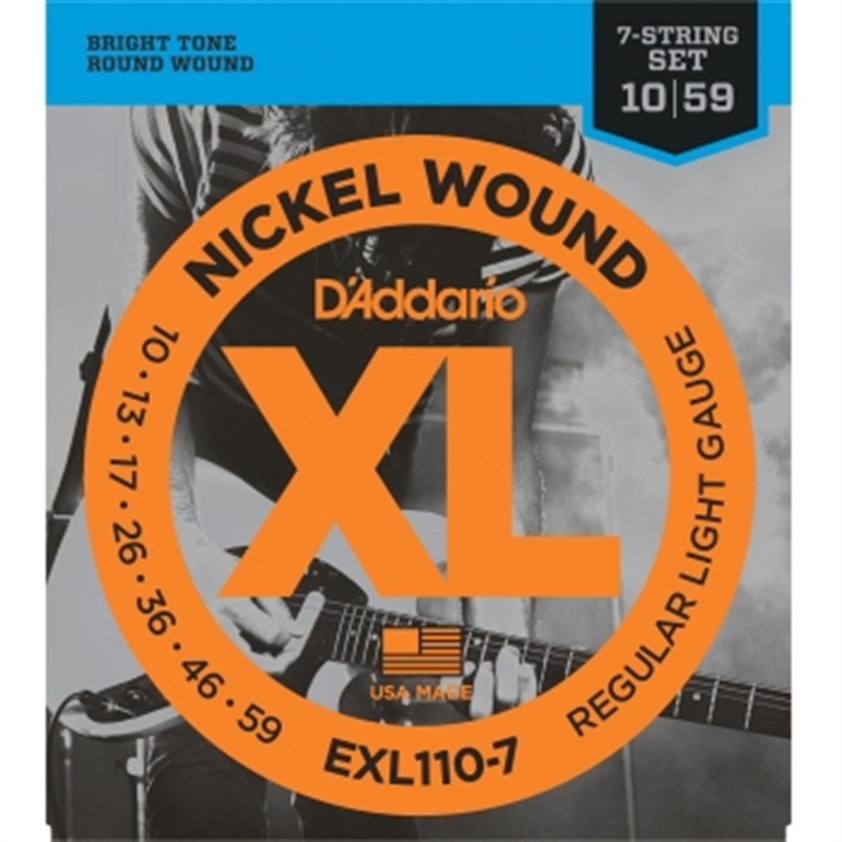 DADDARIO EXL110-7 ELEKTRO GİTAR TEL SETİ, 7 TELLİ, XL, 10-59