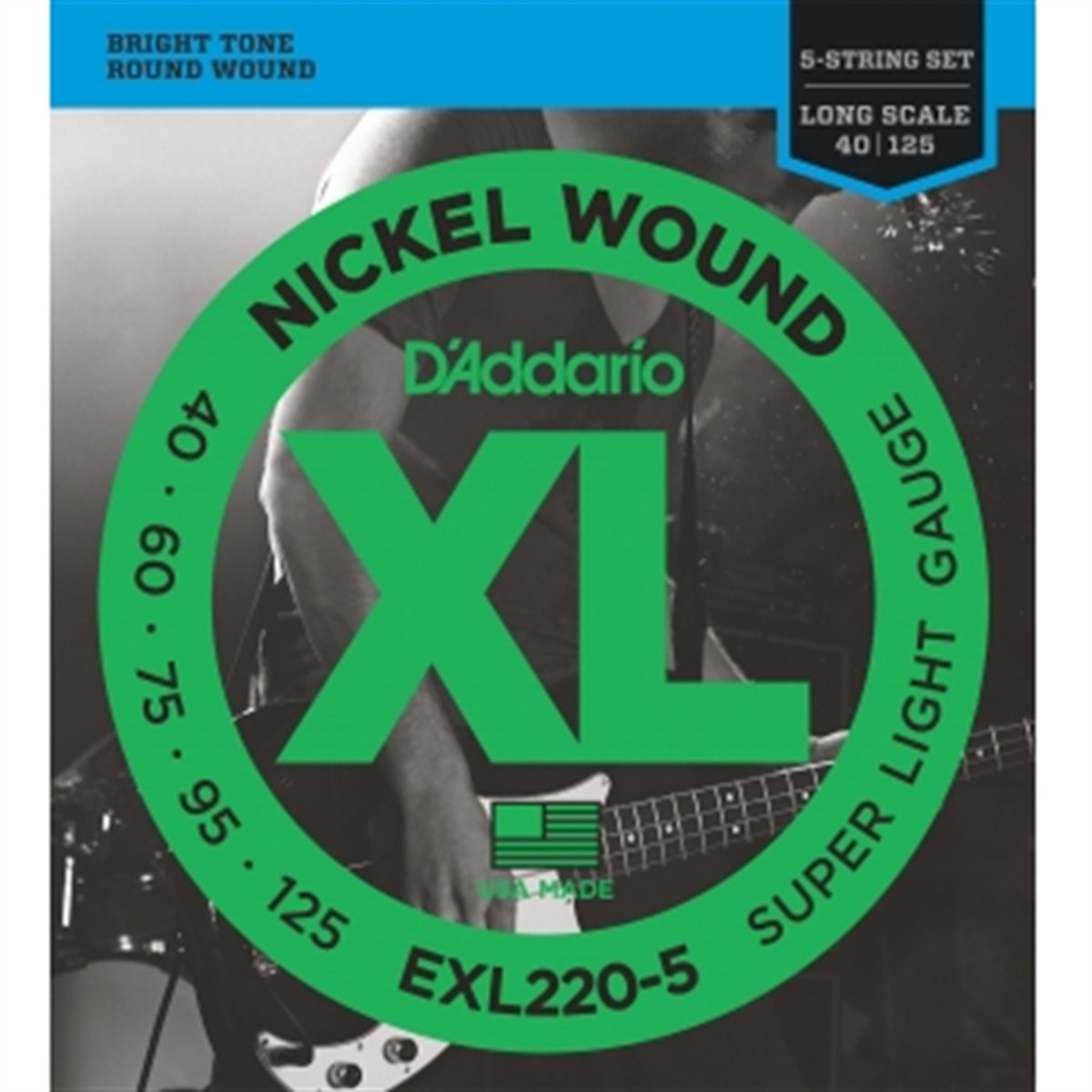 DADDARIO EXL220-5 BAS GİTAR TEL SETİ 40-125