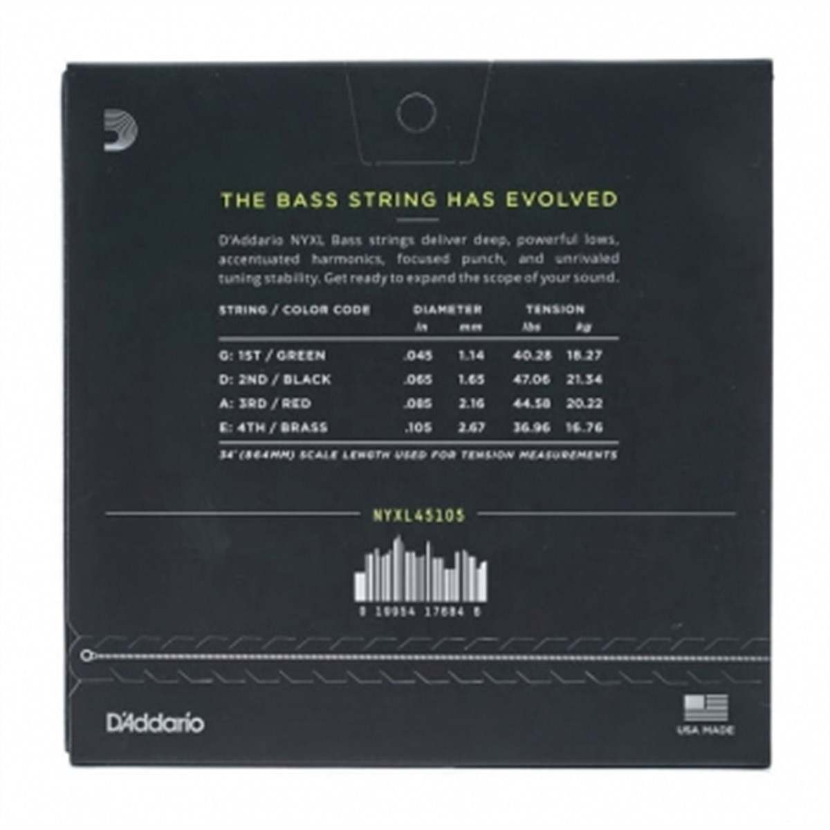 DADDARIO NYXL45105 BAS GİTAR TEL SETİ 45-105