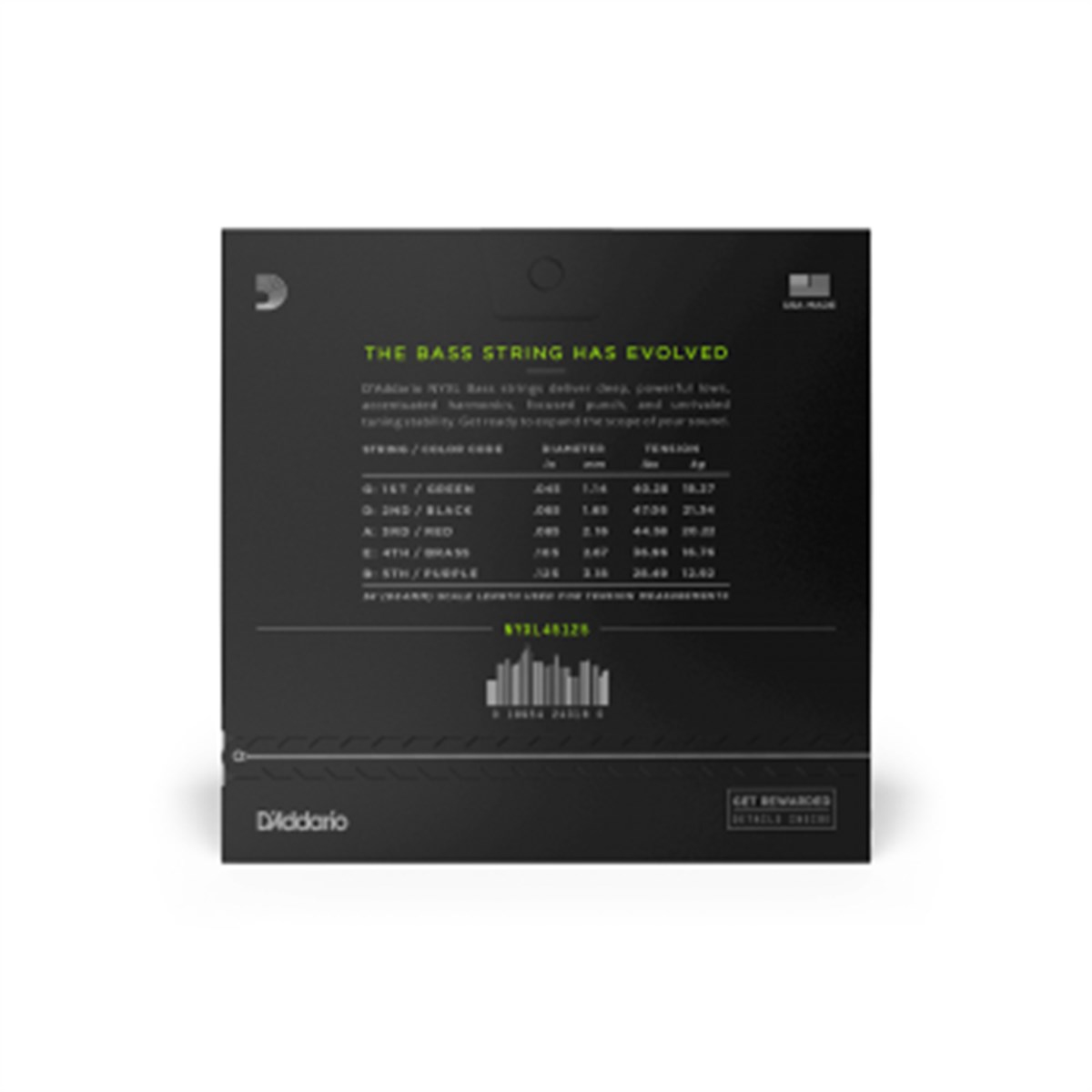DADDARIO NYXL45125 BAS GİTAR TEL SETİ 45-125