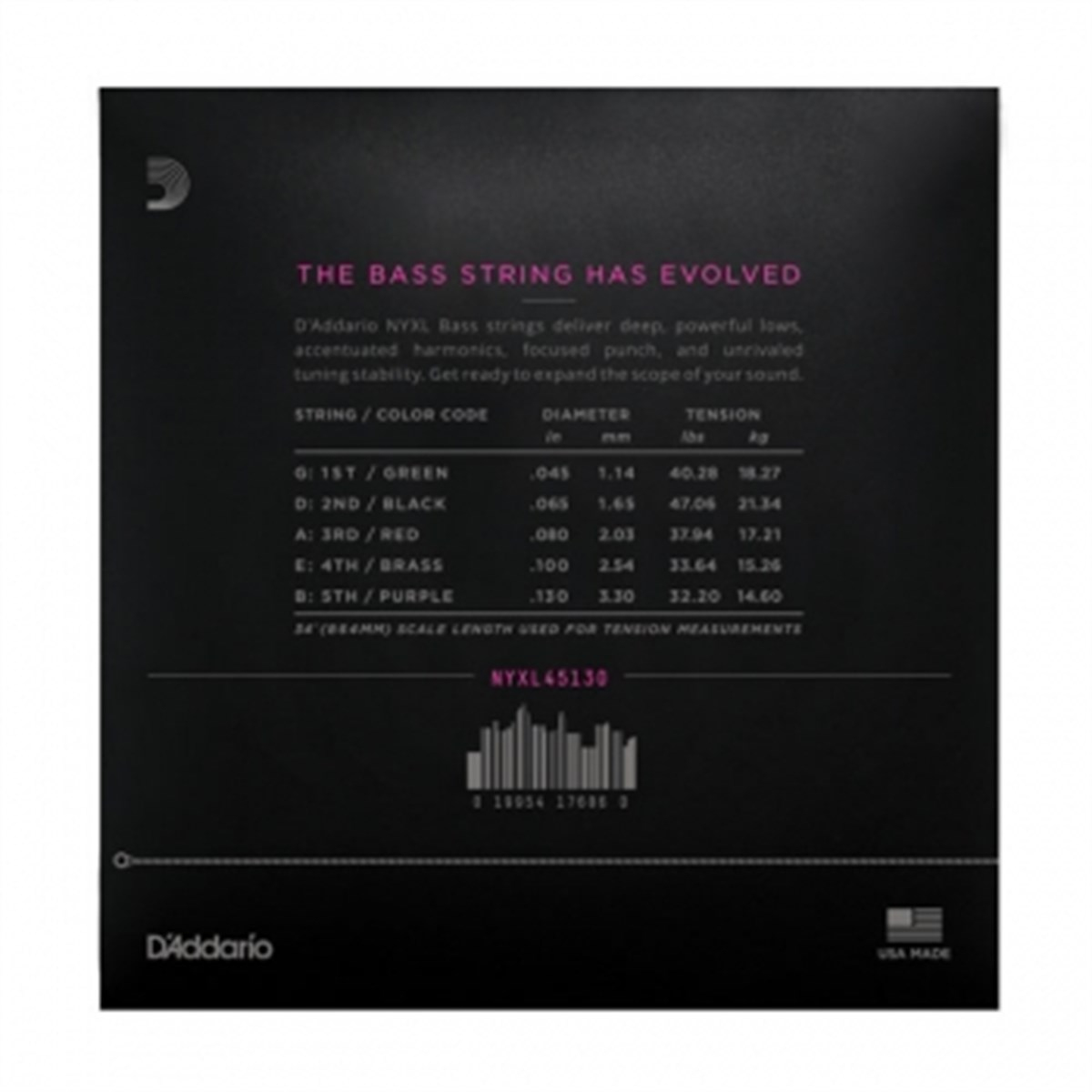 DADDARIO NYXL45130 BAS GİTAR TEL SETİ 45-130
