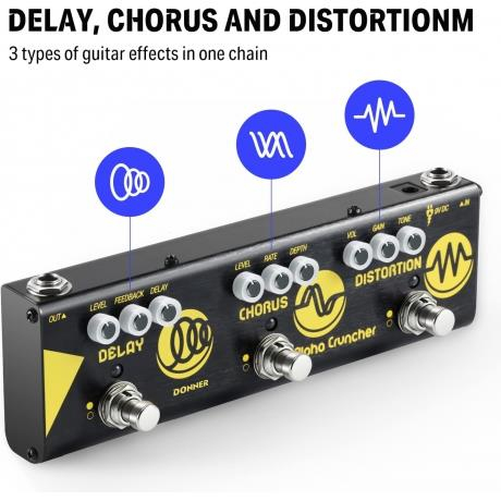 Donner Alpha Cruncher Multi Efekt Pedalı