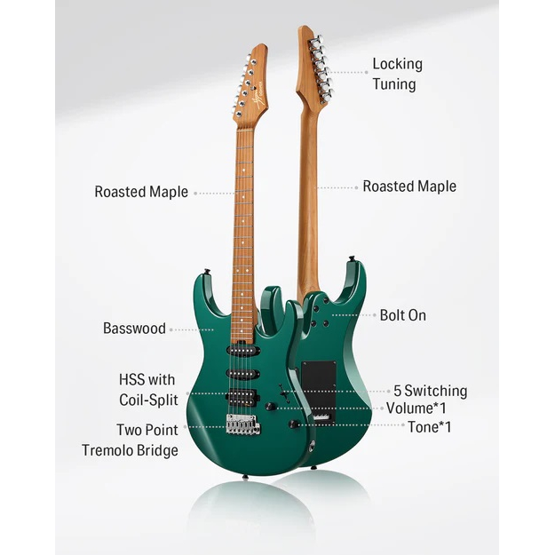 Donner DST-700 Elektro Gitar (Yeşil)