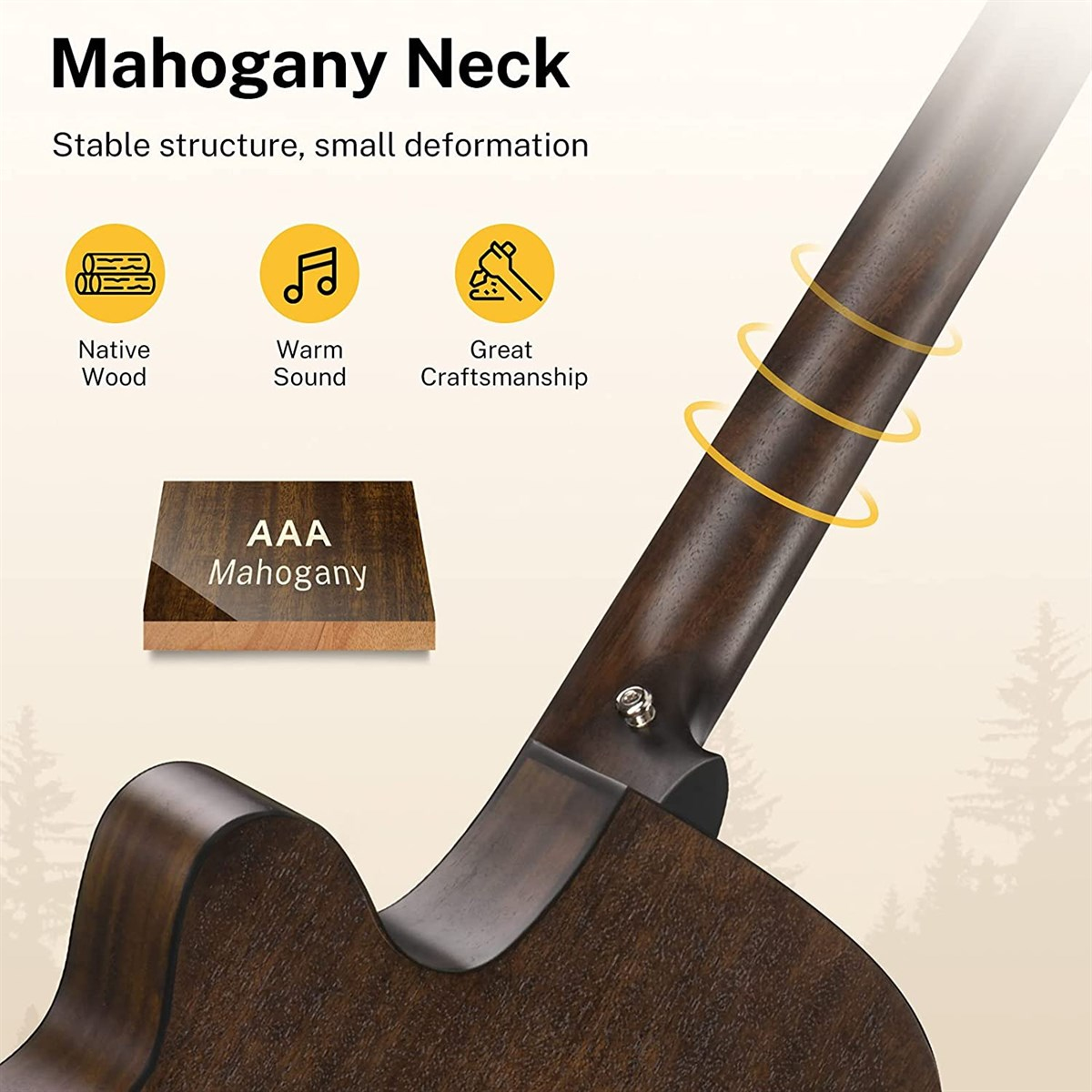 Donner EC2077 Mini Jumbo Cutaway Akustik Gitar Paketi
