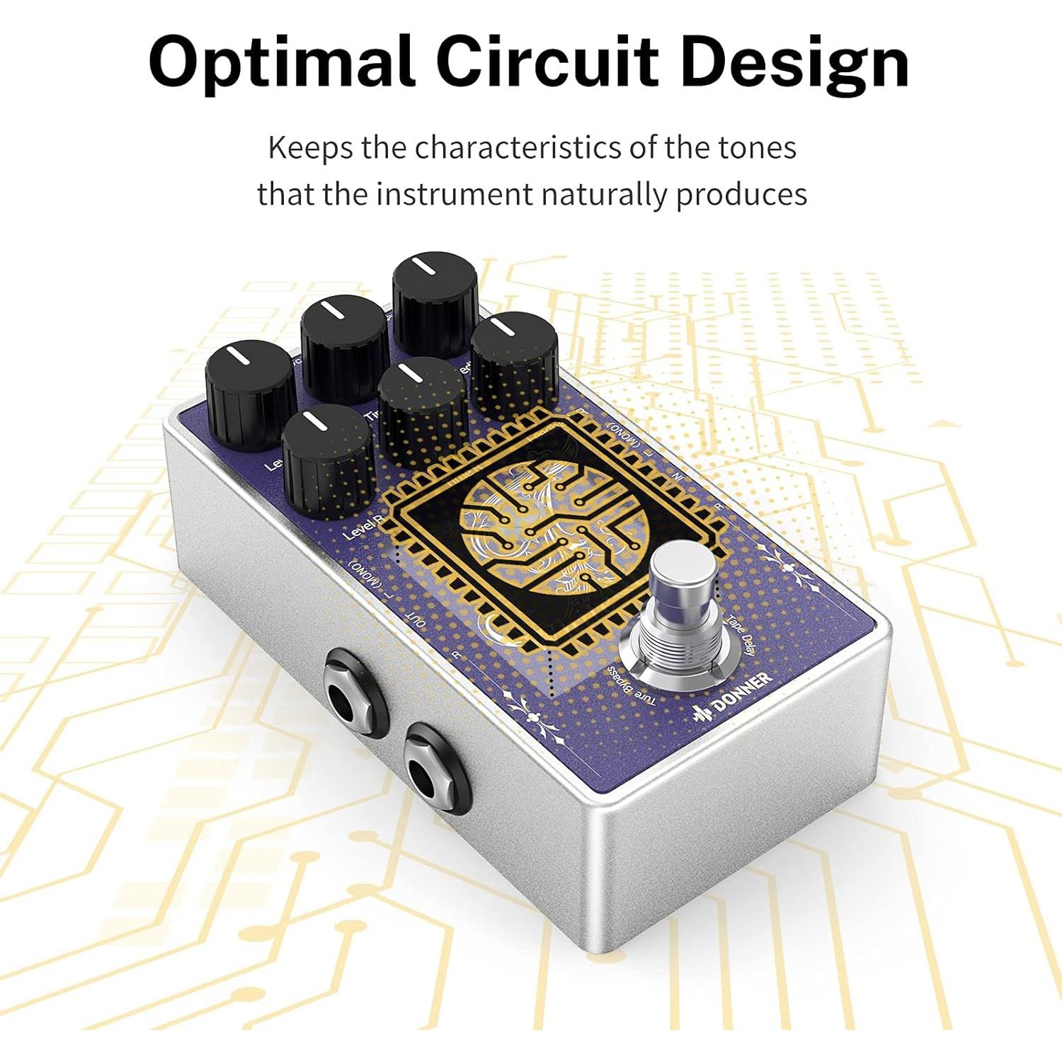 Donner Versatility Delay Pedal Time Effect Pedalı (Synthesizer/Gitar/Drum Machine Uyumlu)