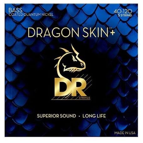 DR Dragon Skin+ Quantum Nikel Uzun Ömürlü Bas Gitar 0,40-120 Takım 5 Tel