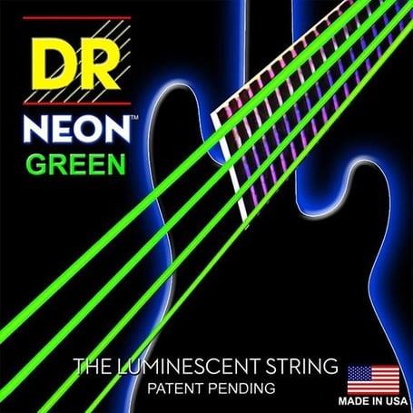 DR Neon Green Bas Gitar 40-100 Uzun Ömürlü Takım Tel (El yapımı) (Neon Yeşil)