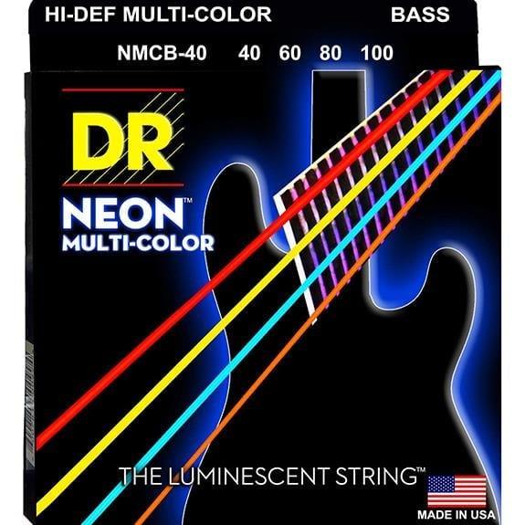 DR Neon Multi Color Bas Gitar 40-100 Uzun Ömürlü Takım Tel (El yapımı)