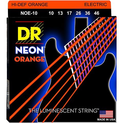 DR Neon Orange NOE-10 Medium Elektro Gitar Teli