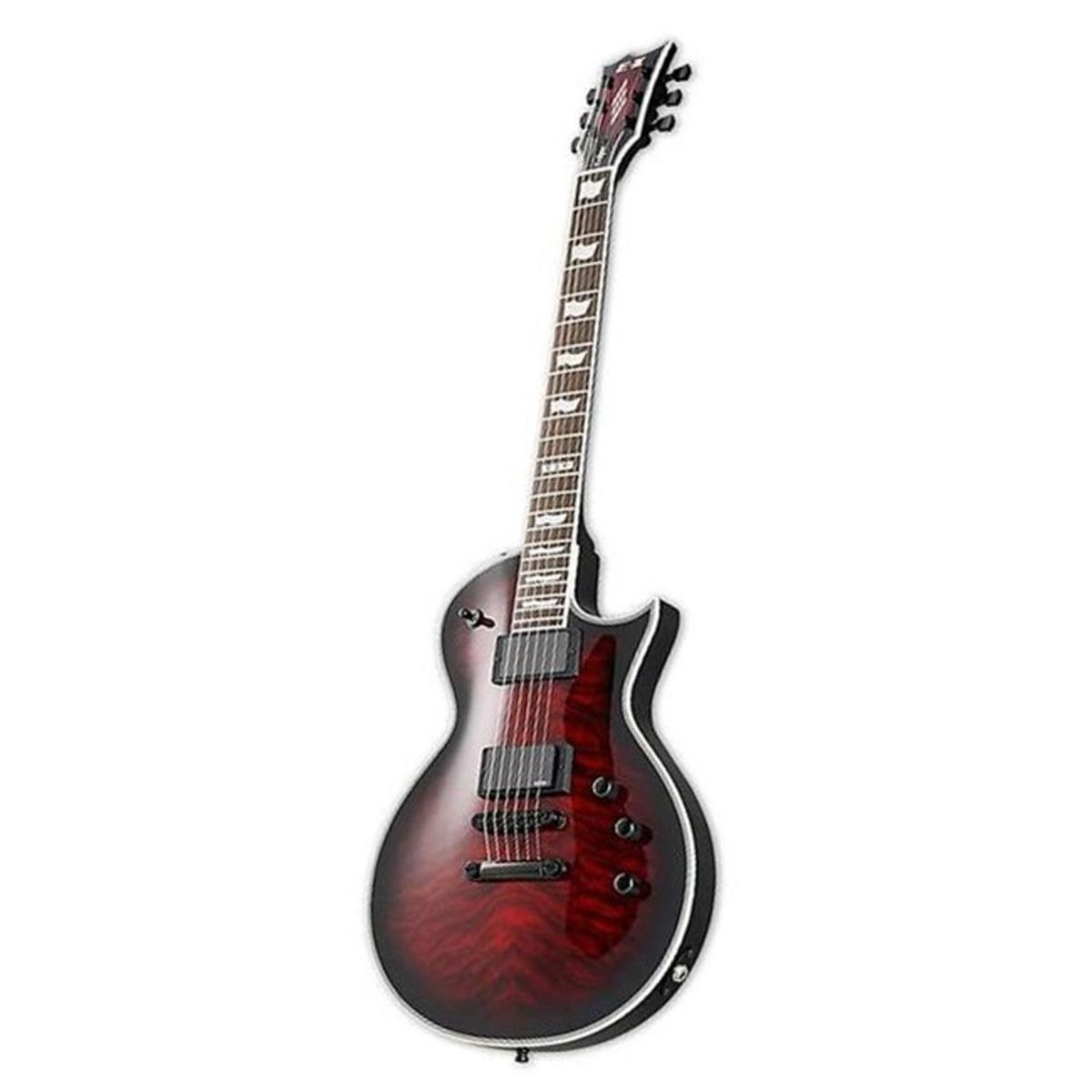 ESP E-II Eclipse Quilted Maple See Thu Black Cherry Burst Elektro Gitar