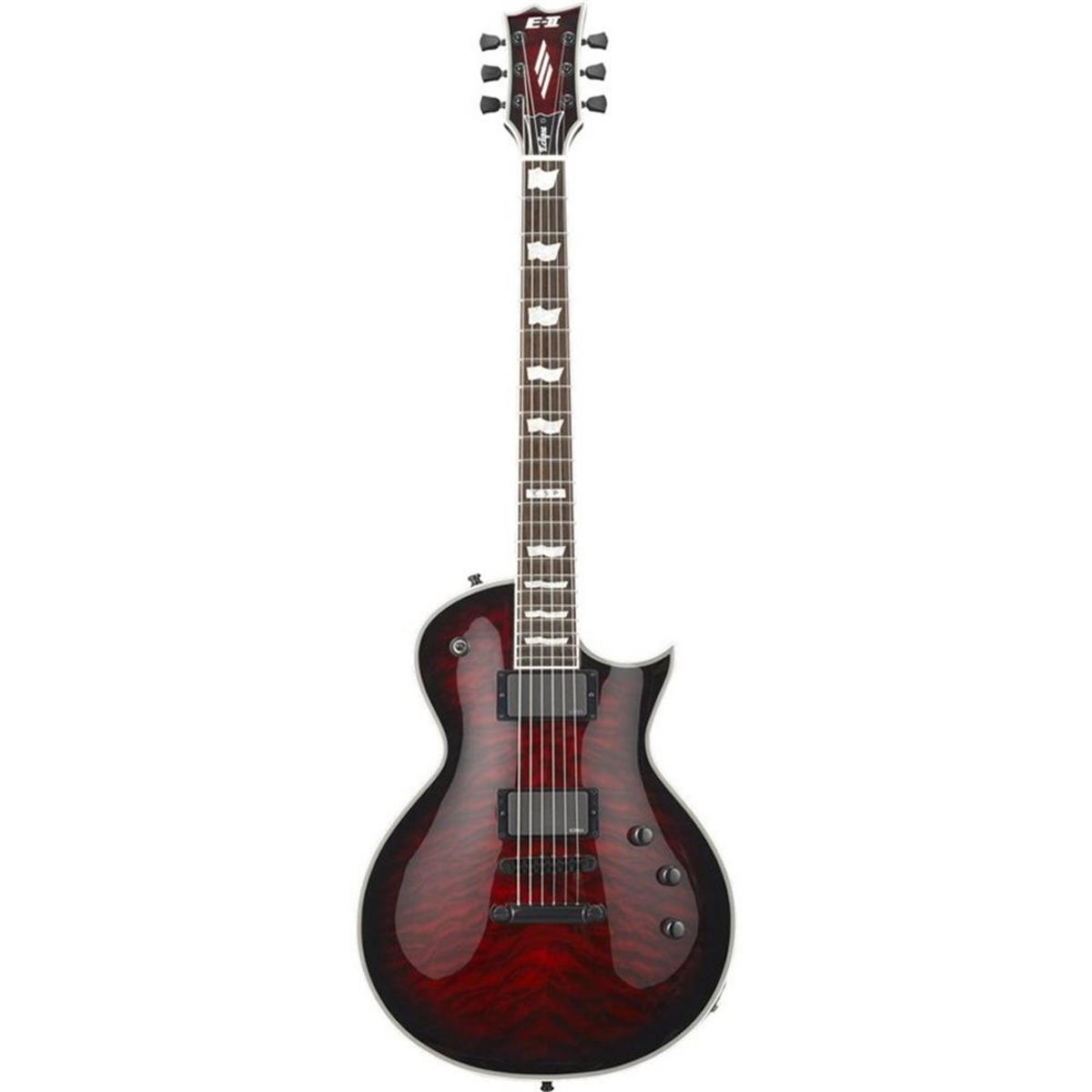 ESP E-II Eclipse Quilted Maple See Thu Black Cherry Burst Elektro Gitar