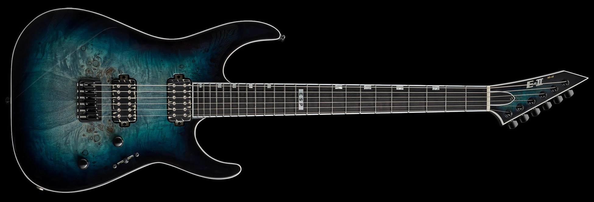 ESP E-II M-II HT Mercury Blue Burst Elektro Gitar