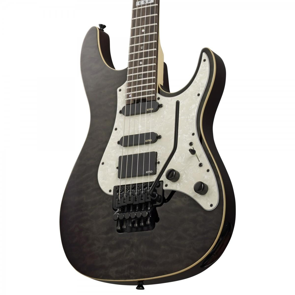 ESP E-II ST-1 QM See Thru Black Elektro Gitar