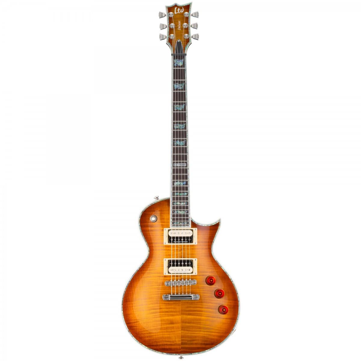 ESP LTD EC-1000 Flamed Maple Amber Sunburst Elektro Gitar
