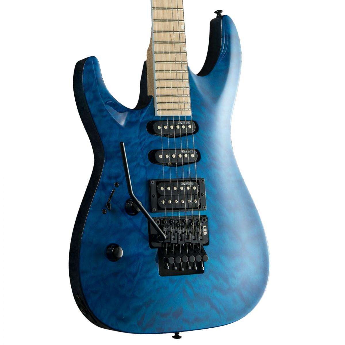ESP LTD MH-203QM Elektro Gitar See Thru Blue - Solak