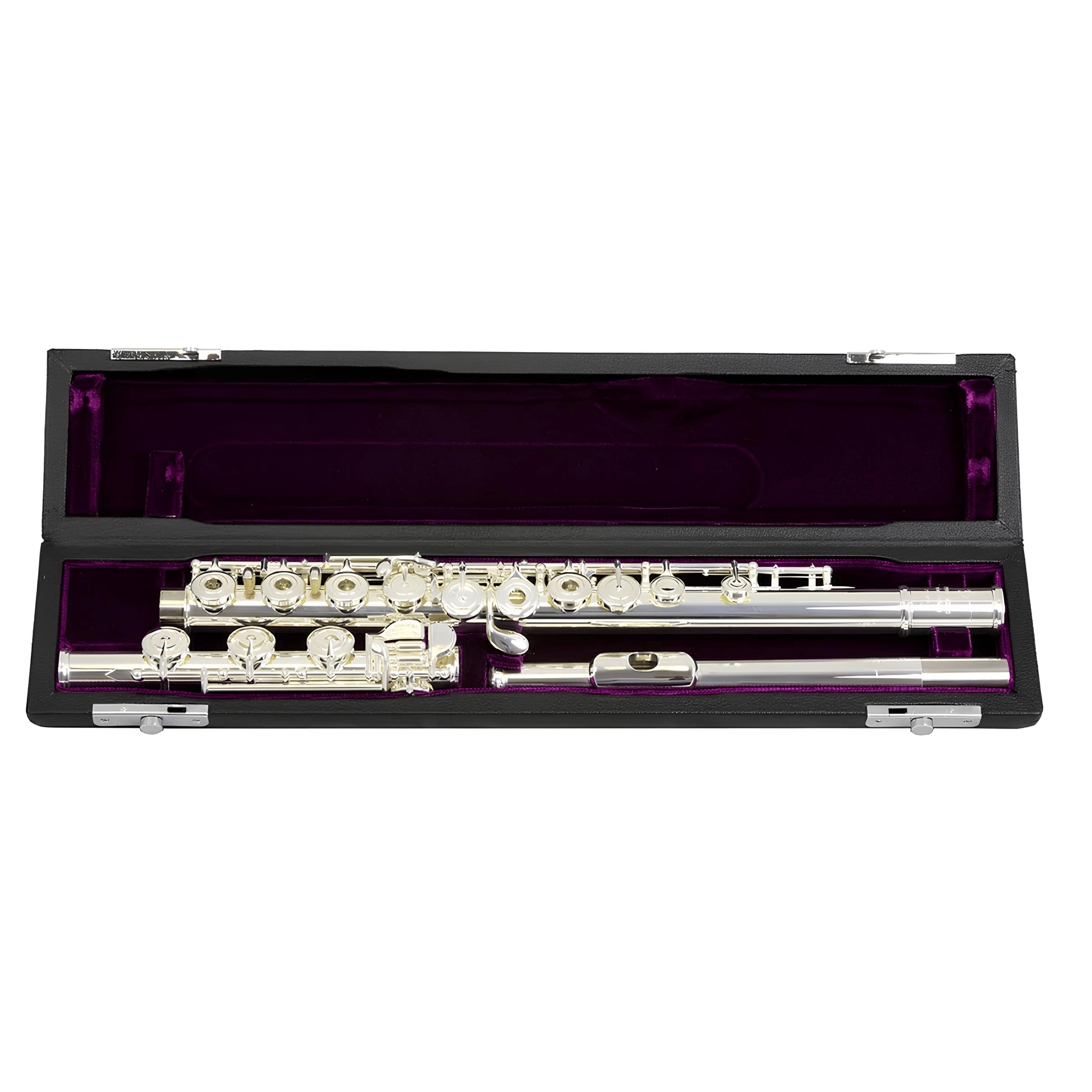 Flüt Trevor James Virtuoso 32VV-E Voce gümüş ağızlık ve gövde, açık perde, offset, Mi mekanik, si