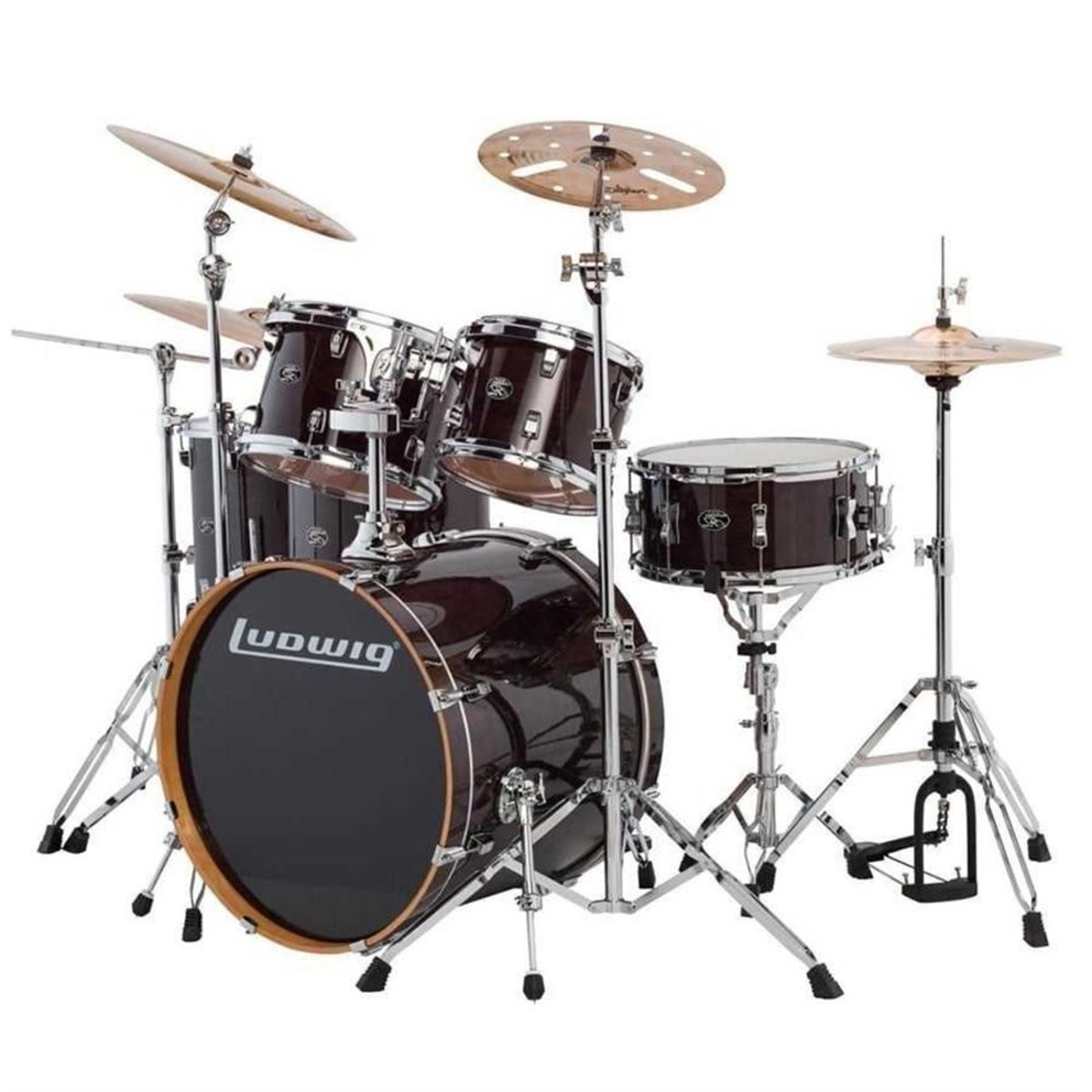 Ludwig Evolution Maple (Trans Black Shell) Bateri Seti