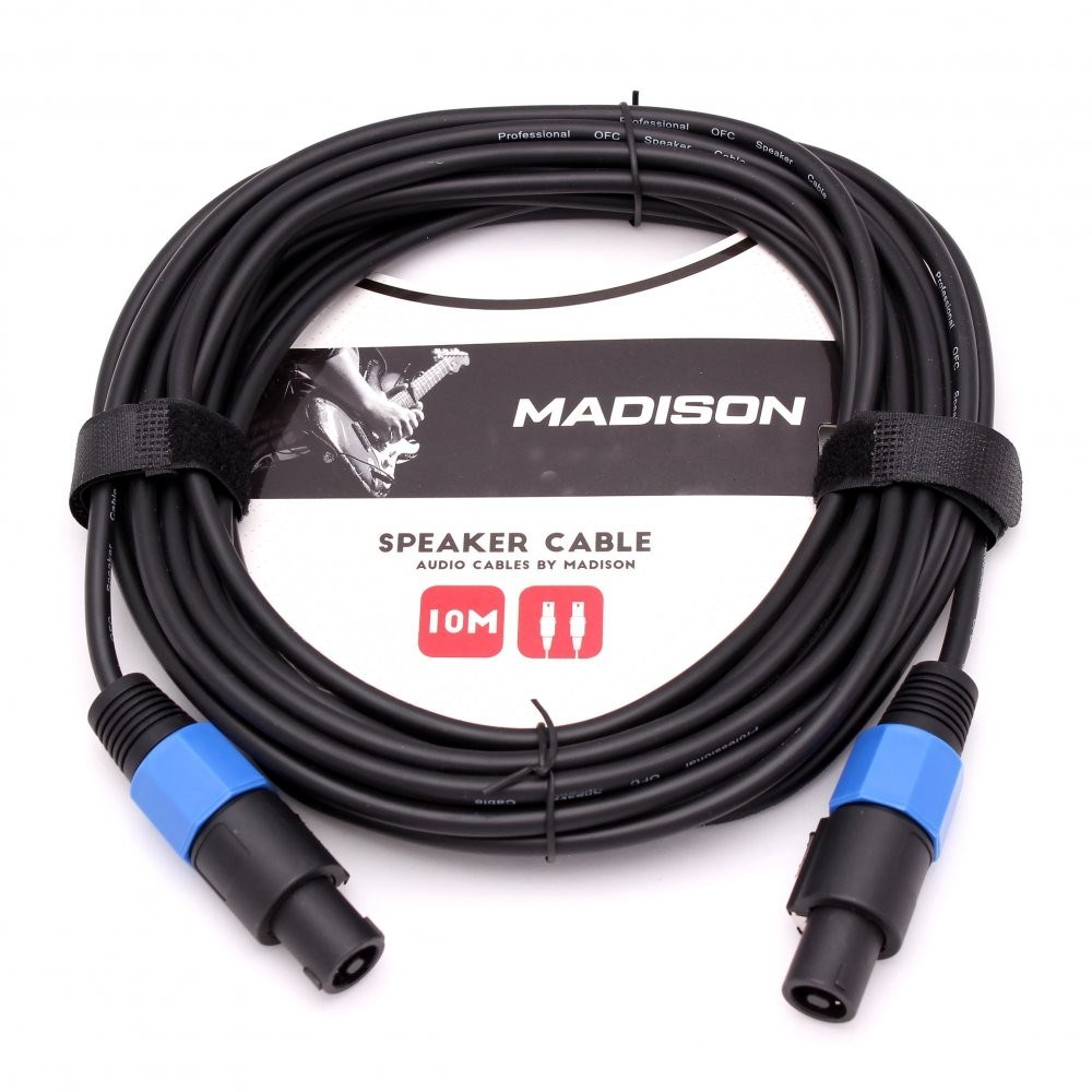 Madison Hoparlör Kablosu Speakon Jack 10 Metre- SİYAH