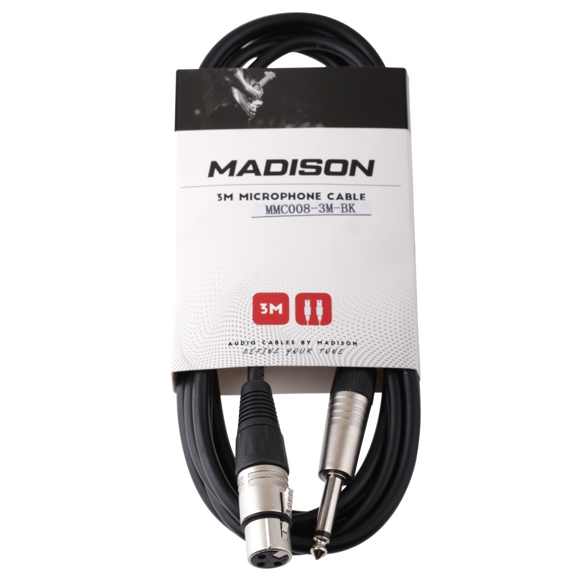 Madison Mikrofon Kablosu Çivi Jack - XLR 3 Metre- SİYAH