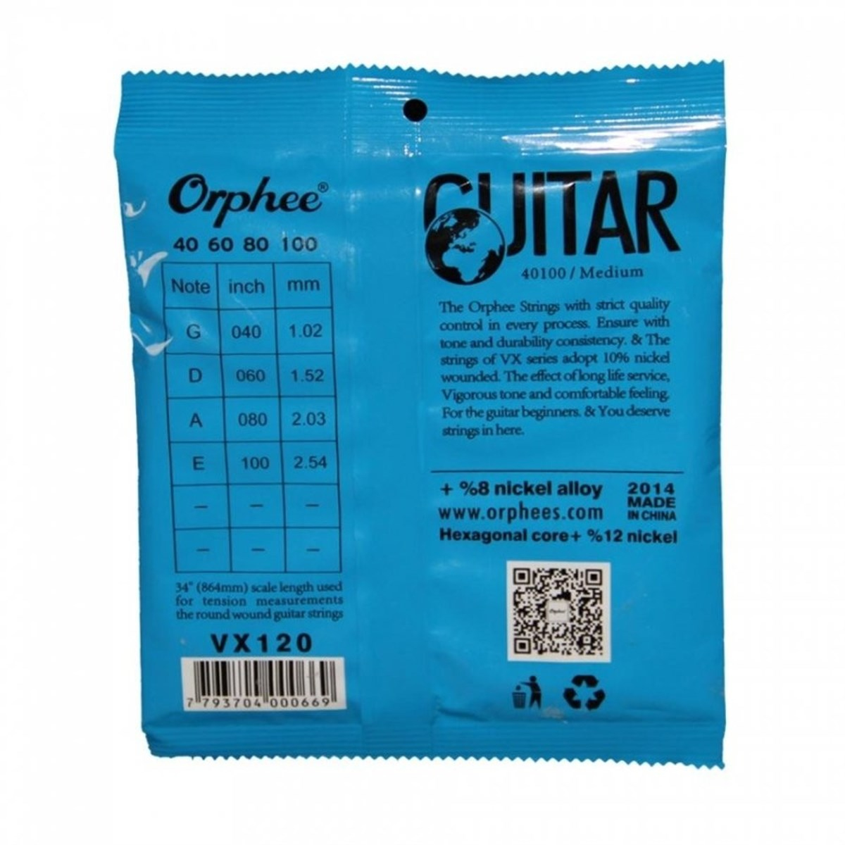 Orphee VX120 Bas Gitar Teli 4 Telli