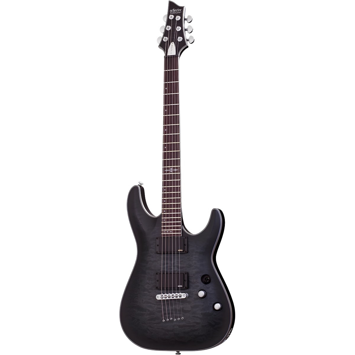 Schecter C-1 Platinum Elektro Gitar (See-Thru Siyah Saten)