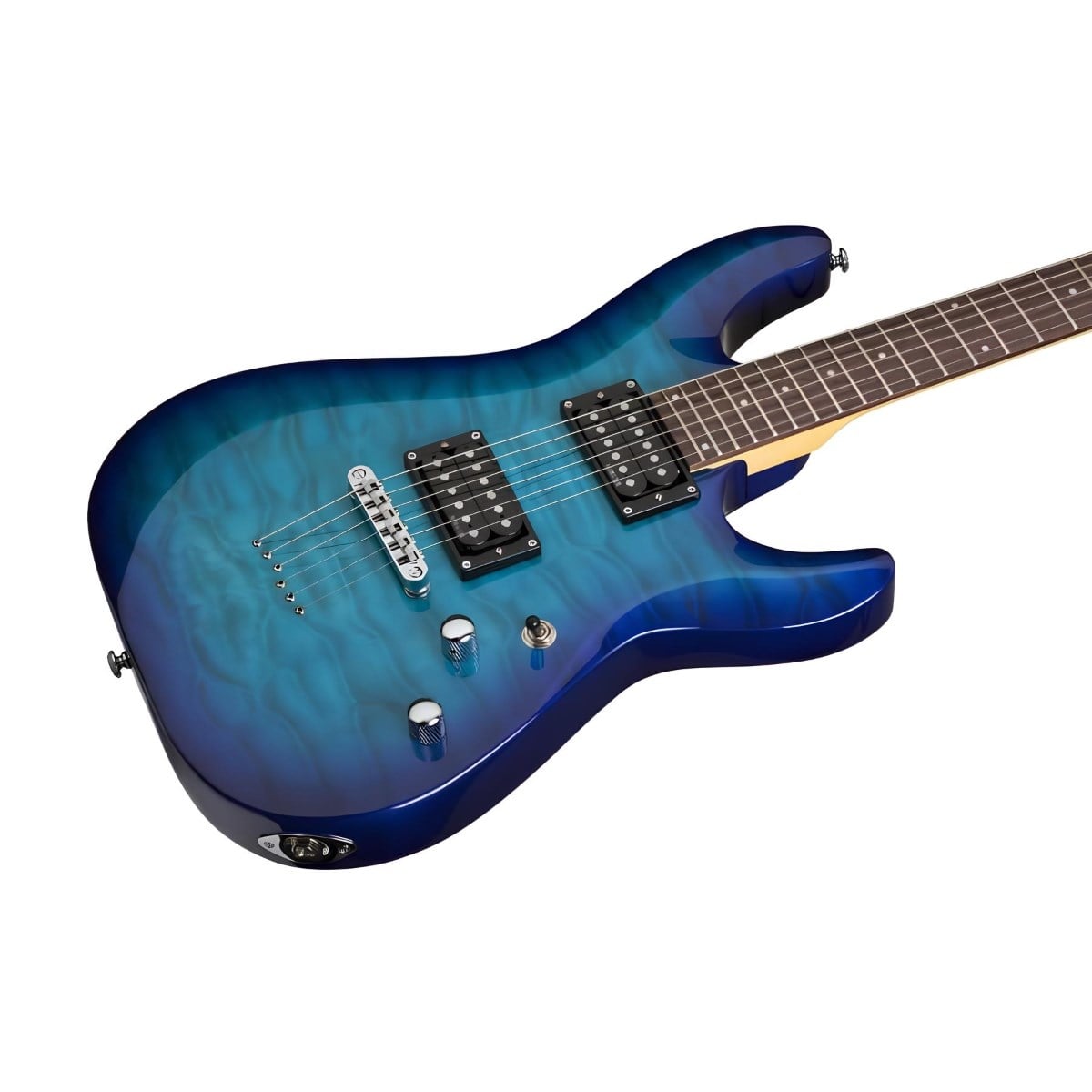 Schecter C-6 Plus Elektro Gitar (Ocean Blue Burst)
