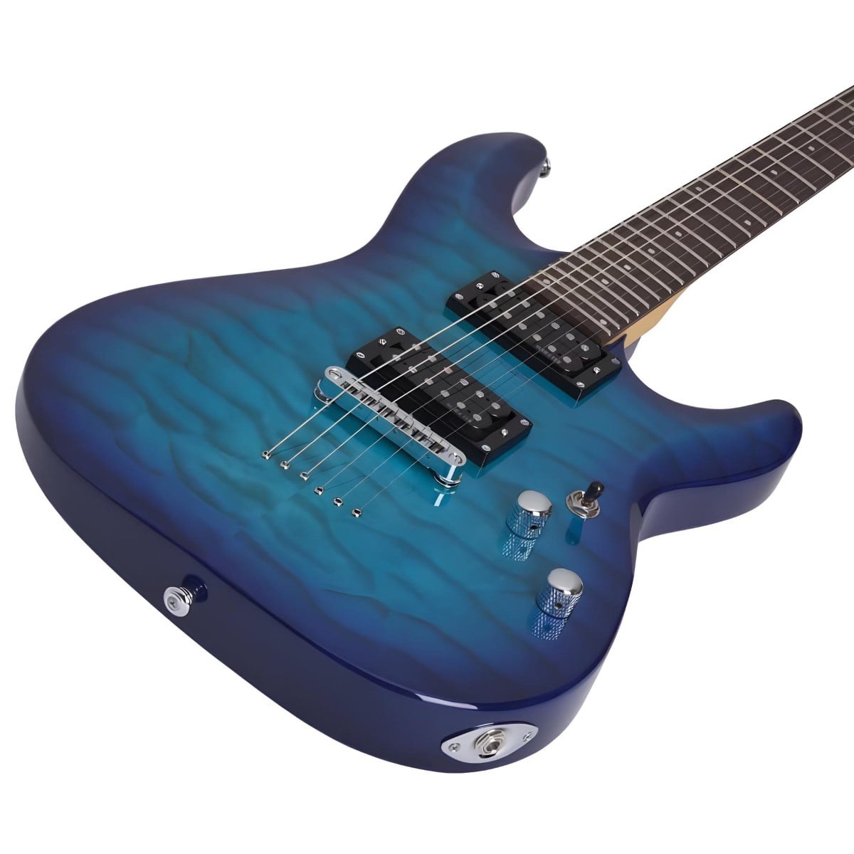 Schecter C-6 Plus Elektro Gitar (Ocean Blue Burst)