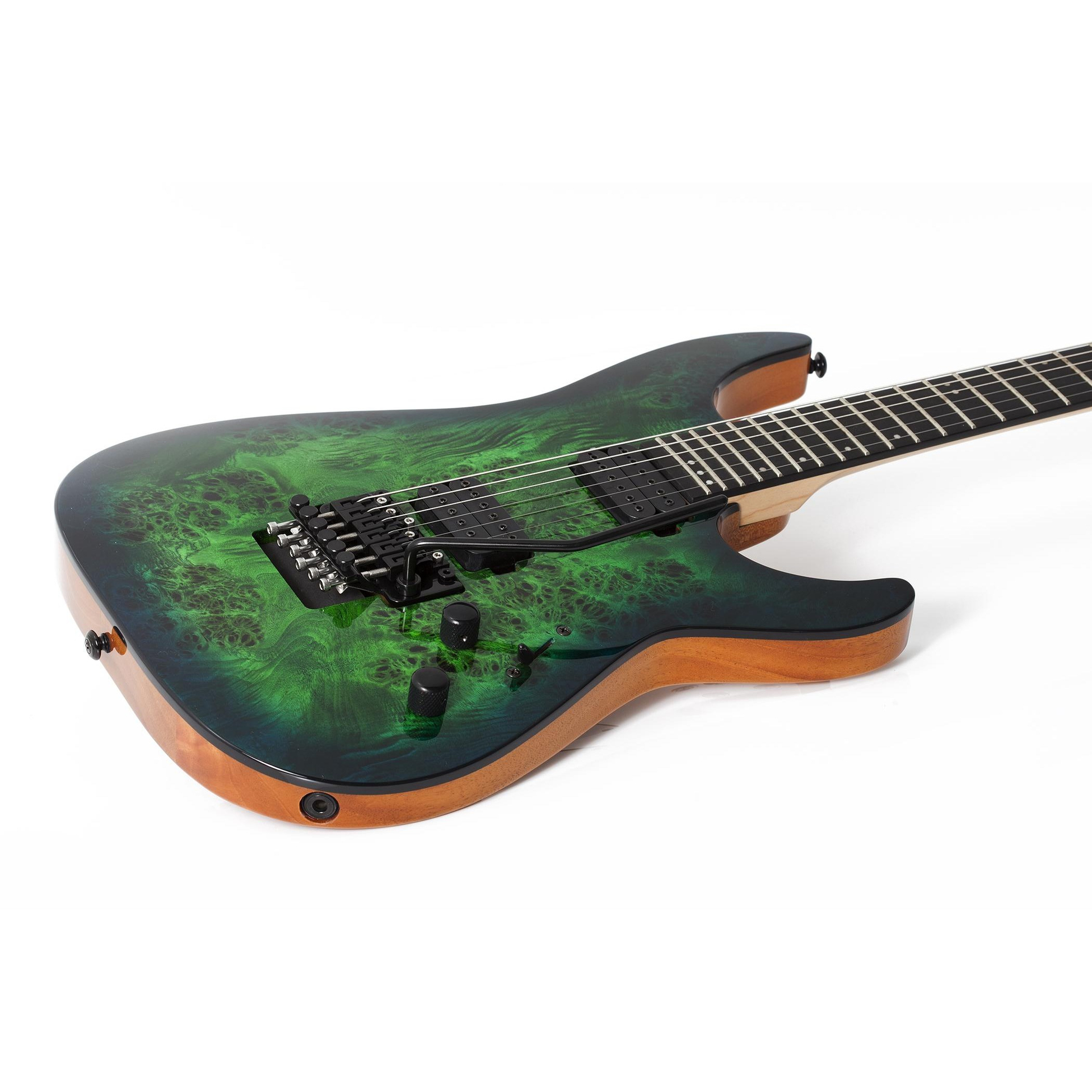 Schecter C-6 Pro FR Elektro Gitar (Aqua Burst)