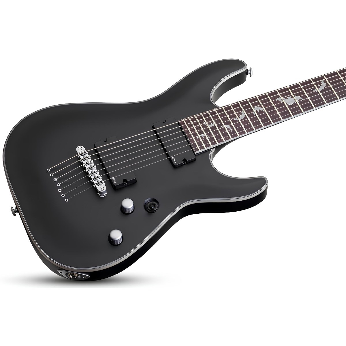Schecter Damien Platinum-7 Elektro Gitar (Satin Black)
