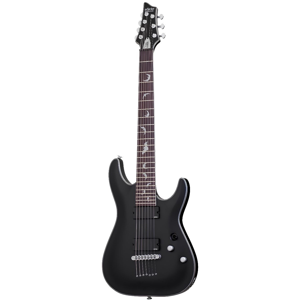 Schecter Damien Platinum-7 Elektro Gitar (Satin Black)