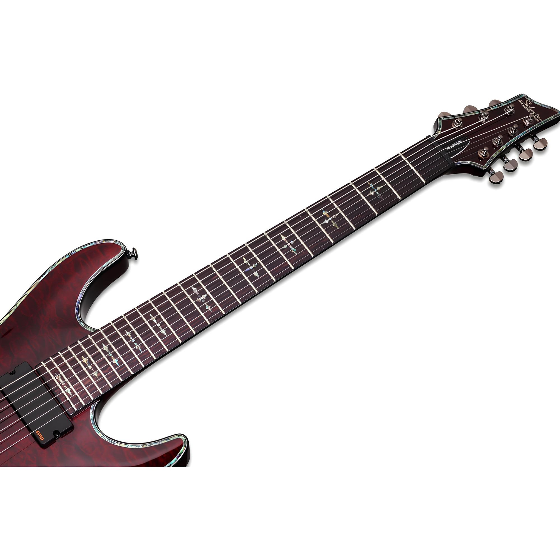 Schecter Hellraiser C-7 7 Telli Elektro Gitar (Black Cherry)