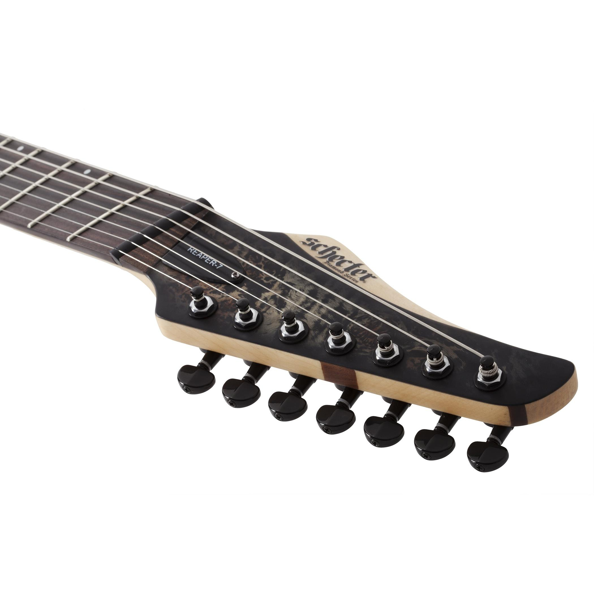 Schecter Reaper-7 Multiscale 7 Telli Elektro Gitar (Charcoalburst)