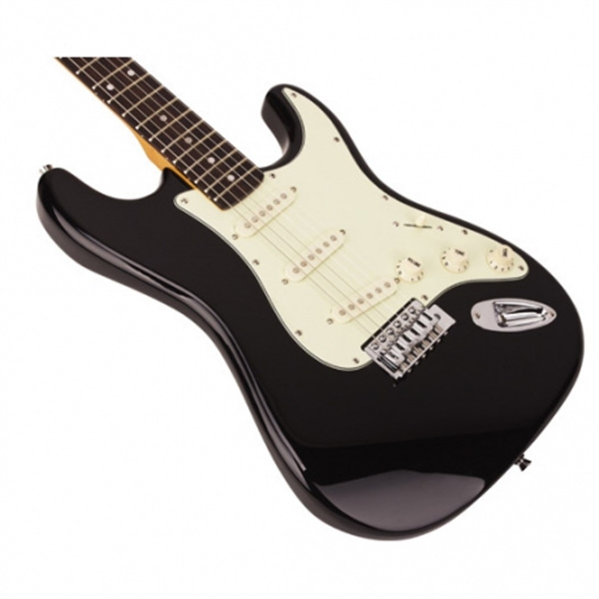SX Stratocaster Elektro Gitar (Black)