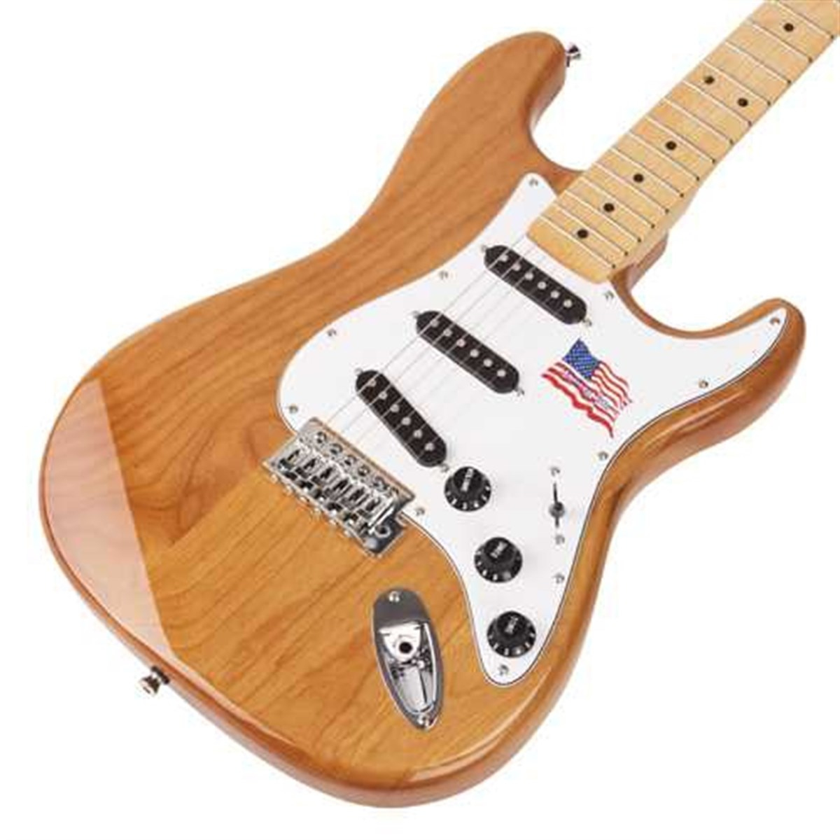 SX Stratocaster Elektro Gitar (Naturel)