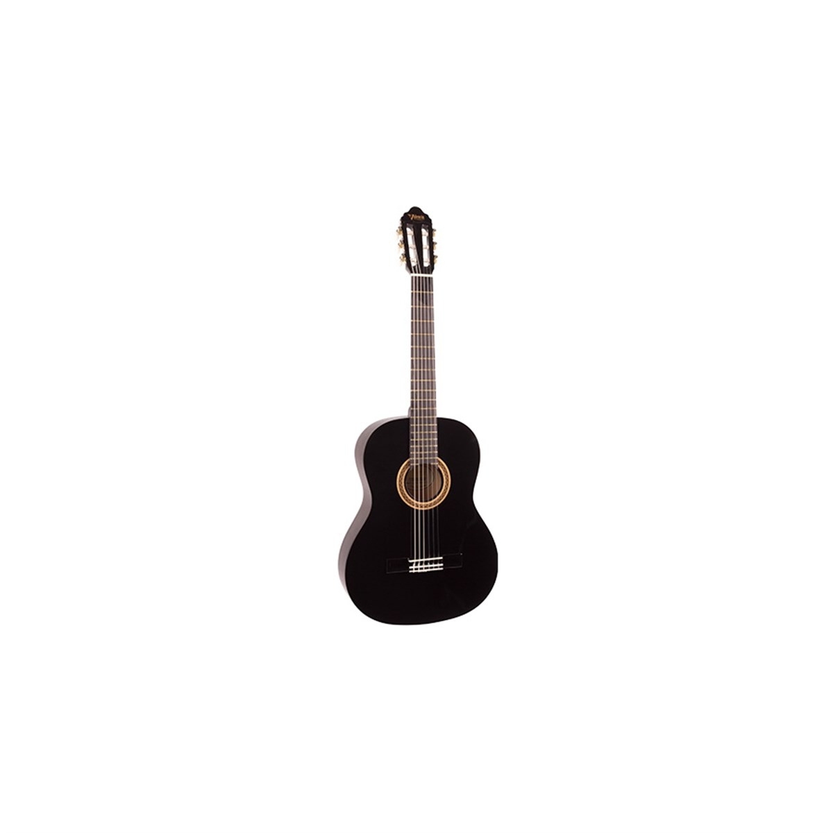 Valencia VC102TBK (8-10 yaş grubu) Siyah 1/2 Klasik Gitar (Kılıf+Pena)