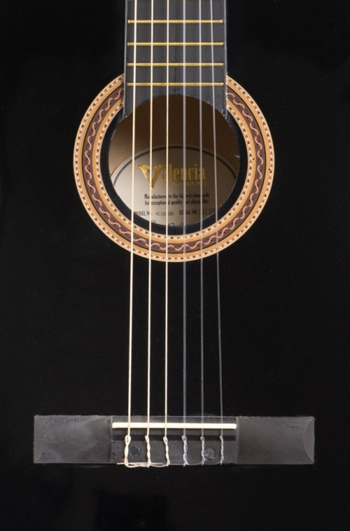 Valencia VC104BK Klasik Gitar Siyah 4/4 (KILIF+PENA HEDİYE)