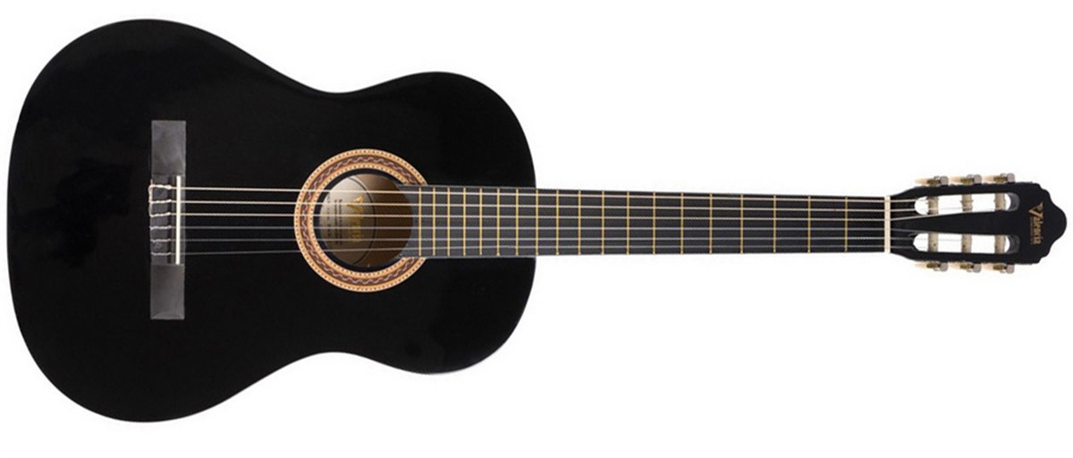 Valencia VC104BK Klasik Gitar Siyah 4/4 (KILIF+PENA HEDİYE)