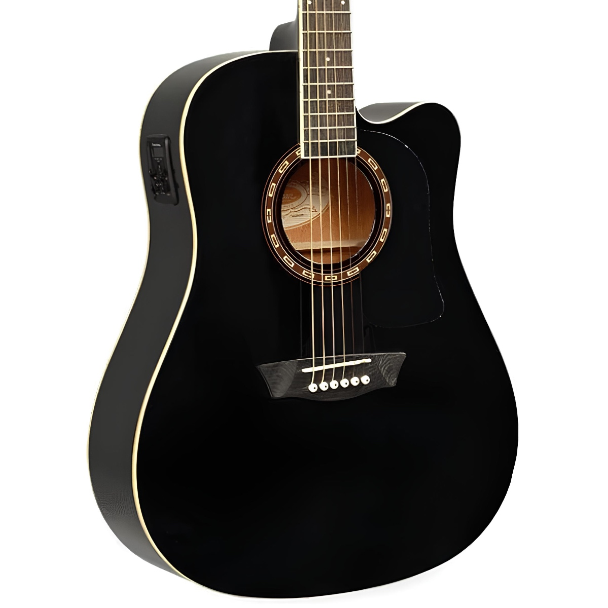 Washburn AD5CEB Siyah Elektro Akustik Gitar Paketi