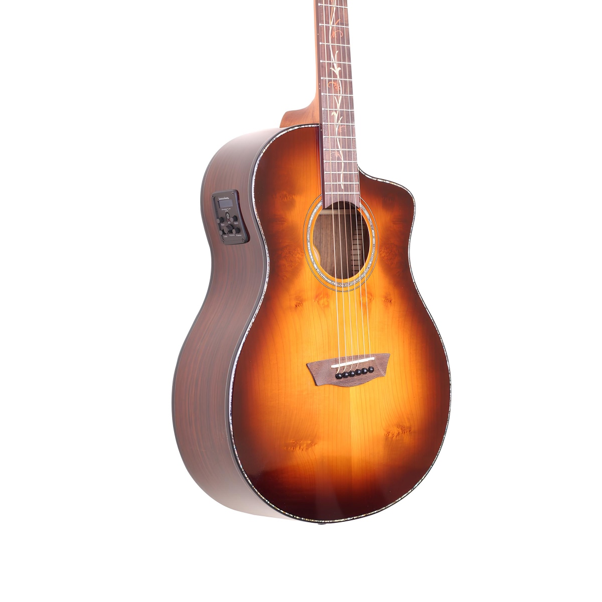 Washburn BTV-BLKBCE Bella Tono Vite Black Burl Elektro Akustik Gitar