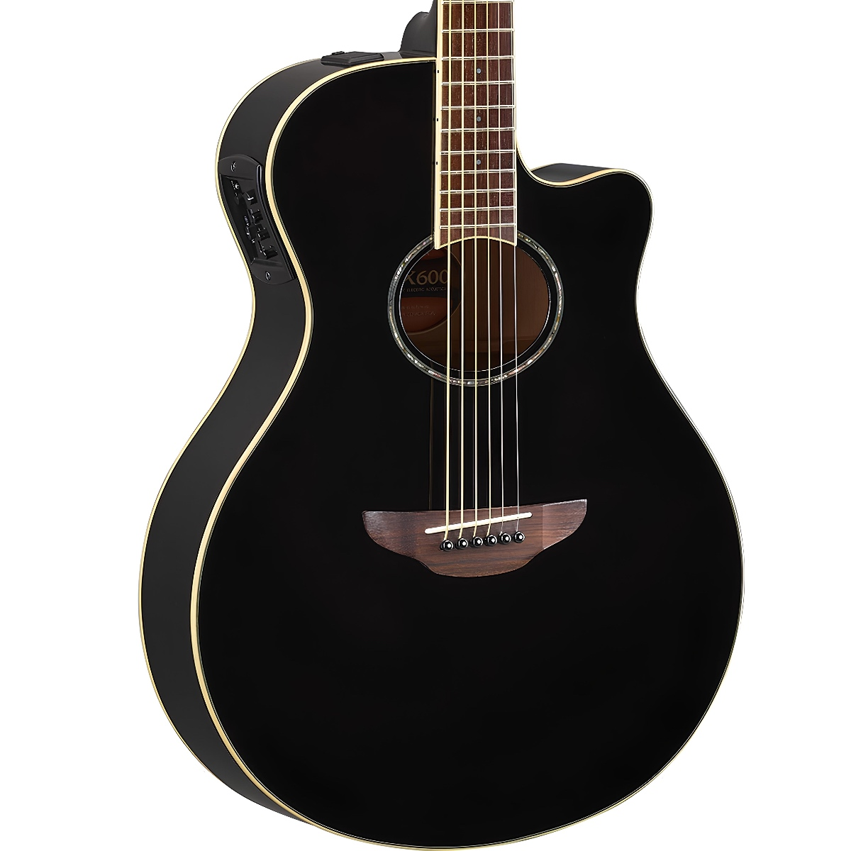 Yamaha APX600BL Thin-Line Cutaway Elektro Akustik Gitar (Siyah)