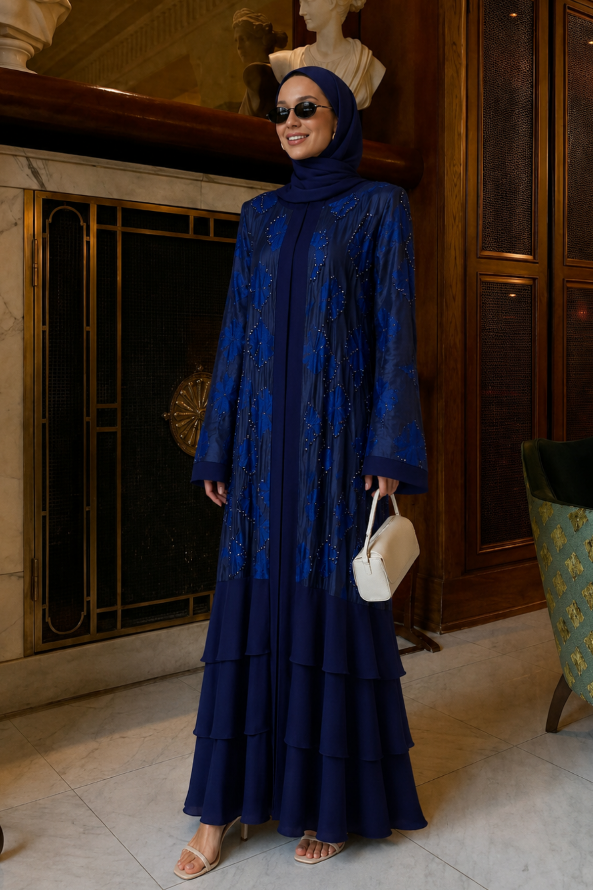 Özel Taş İşlemeli Abaya