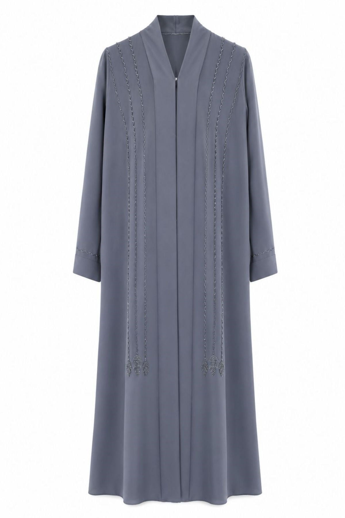 Dubai İpeği Nakış Detaylı Abaya