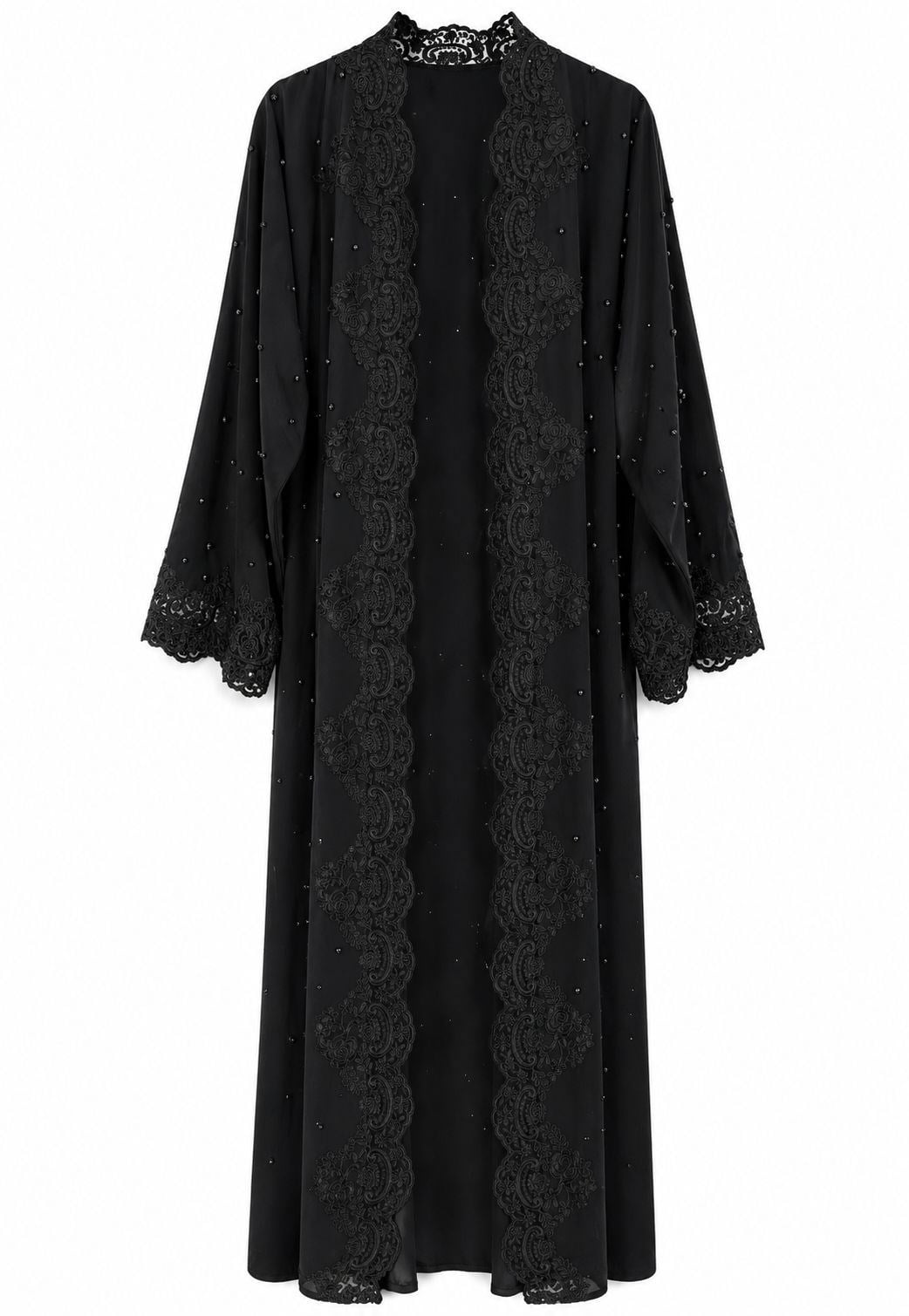 Dubai Kumaş Fransız Dantel Abaya